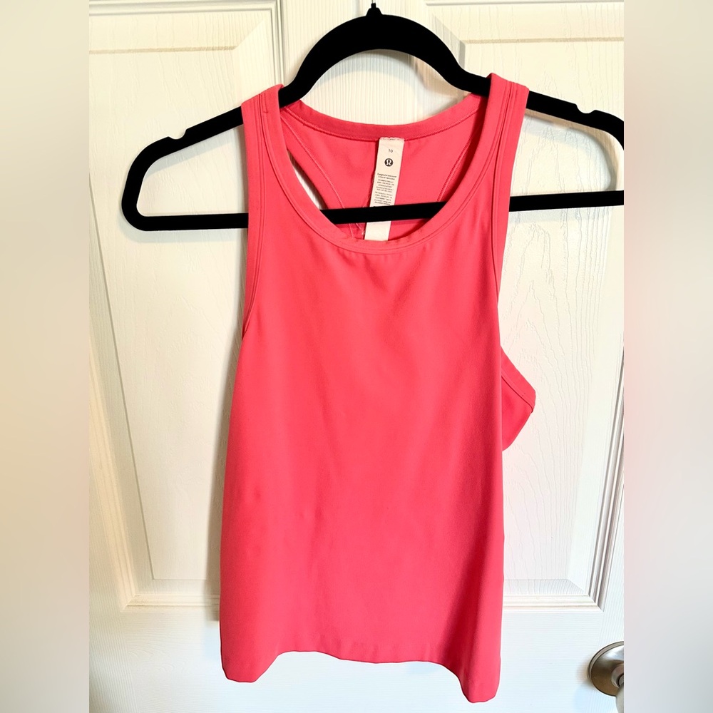 lululemon Align Waist-Length Racerback Tank Top Size 10 in Glaze Pink